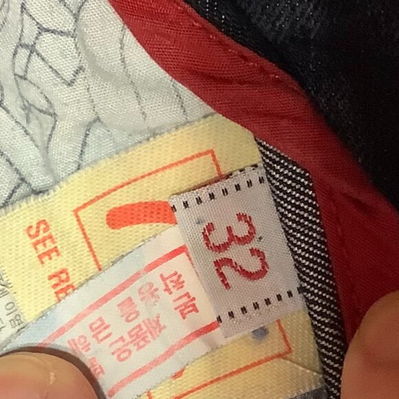 Selvedge Evisu Genes Jeans Denim Sparkly Back Pocket Size 32 - Picture 7 of 9